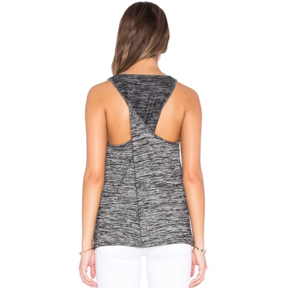 NWT Rag & Bone Twist Back Tank in Heathered Black - Picture 2 of 4